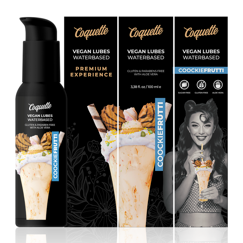Lubrifiant gourmand vegan Cookiefrutti Coquette Cosmetics