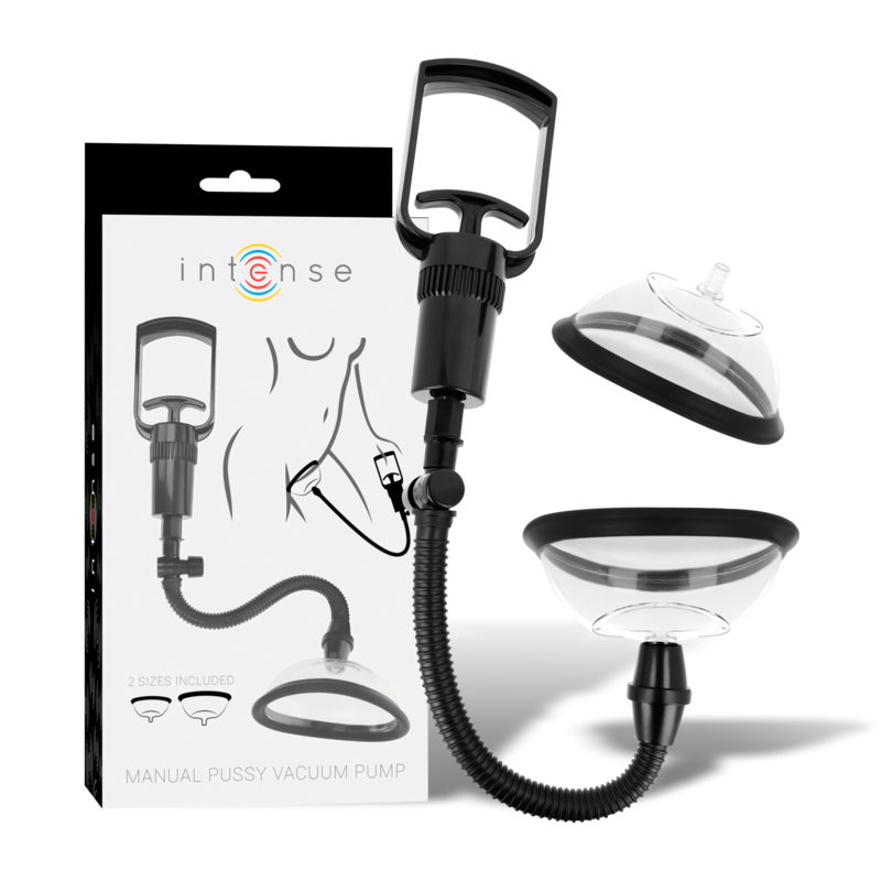 Pompe vaginale manuelle Intense avec deux coupelles interchangeables et coffret