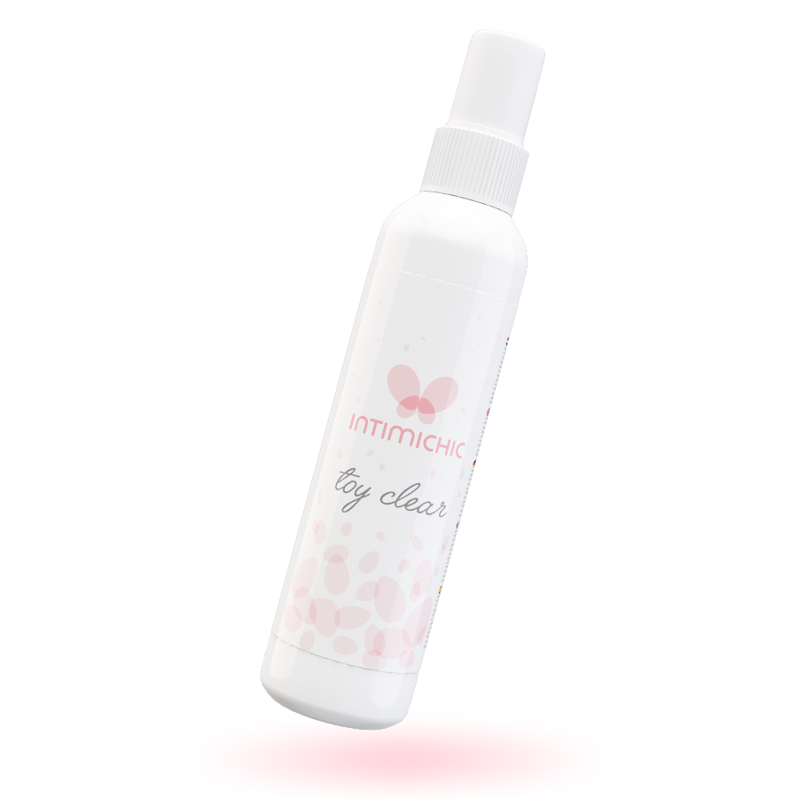 Spray nettoyant sextoys Intimichic Toy Clear 150 ml – vue inclinée