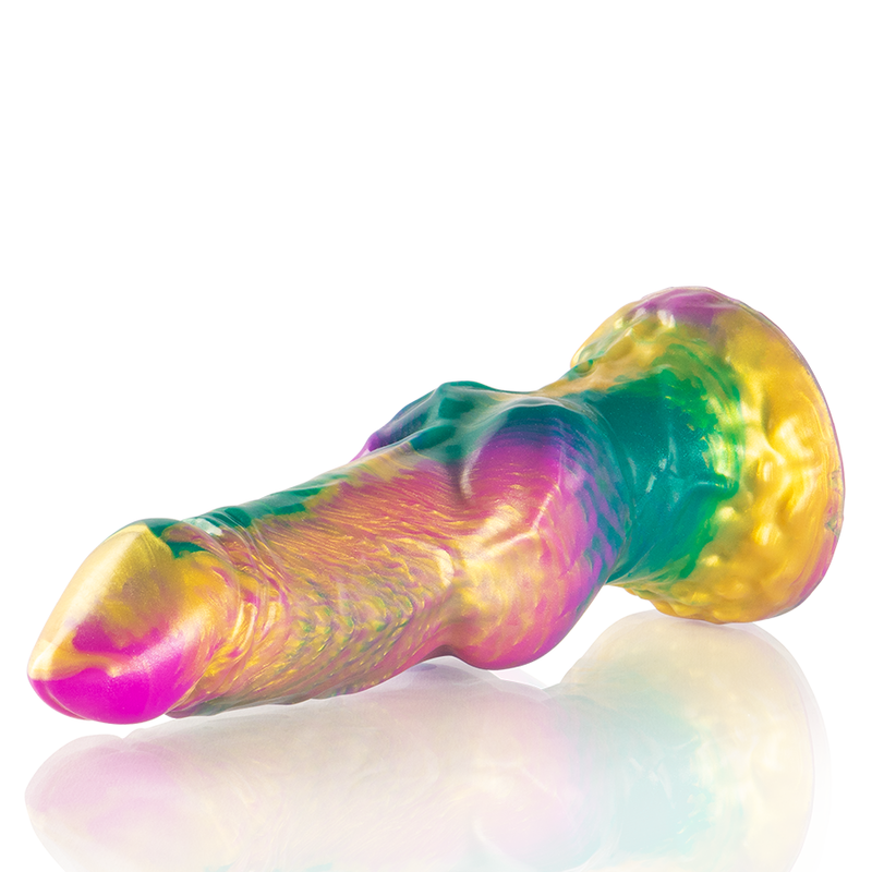 Iris Epic – gode fantasy arc-en-ciel souple avec ventouse, vue horizontale