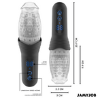 Dimensions et écran LED du masturbateur automatique Blow-R Jamyjob