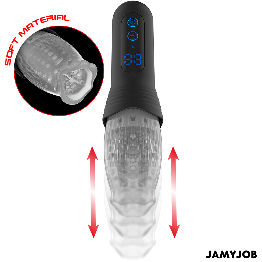 Manchon souple du masturbateur Blow-R Jamyjob avec mouvement de poussée