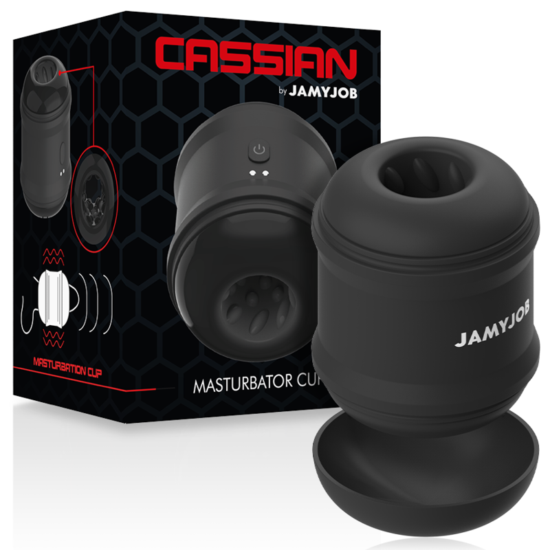 Cassian Jamyjob masturbateur vibrant compact noir avec coffret