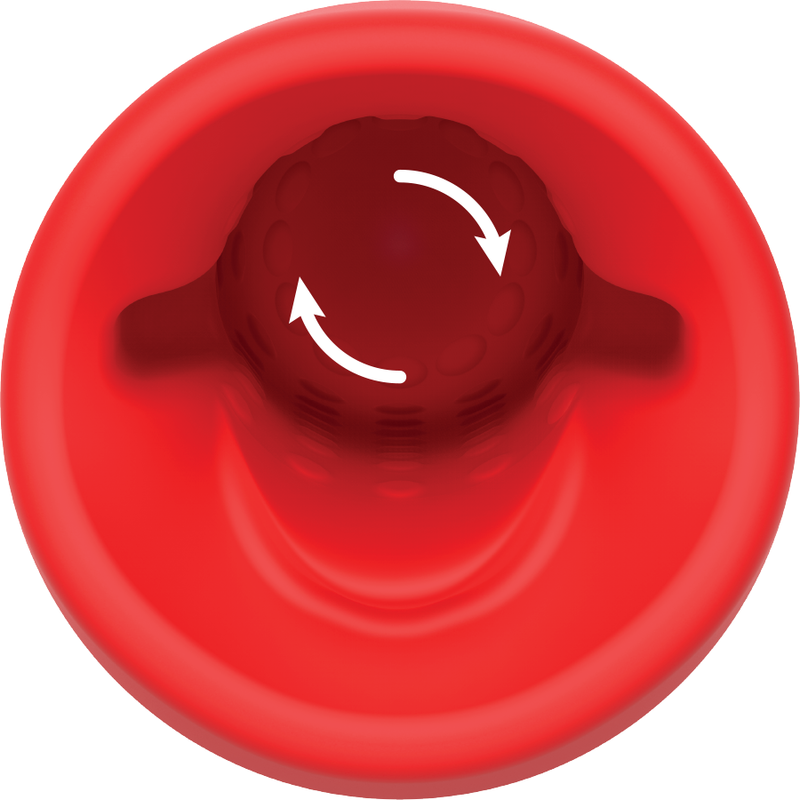 Intérieur rotatif rouge du Jamyjob Spin-X avec rotation à 360 degrés