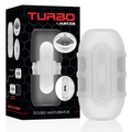 Jamyjob Turbo masturbateur double avec étui noir et manchon texturé