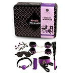 Kit bondage Secretplay violet et noir 8 pièces avec coffret métallique