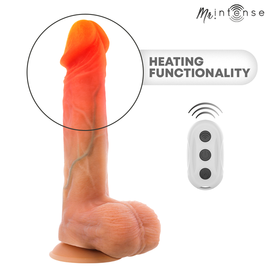 Fonction chauffante du Logan Mr Intense, gode vibrant télécommandé en silicone souple