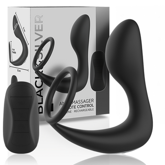 Masseur anal télécommandé noir – Black & Silver