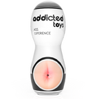 Masturbateur masculin Ass Experience Addicted Toys avec étui blanc et noir