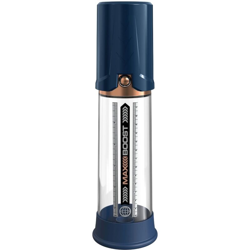 Pompe à pénis manuelle Max Boost Pump Worx bleu transparent vue de face