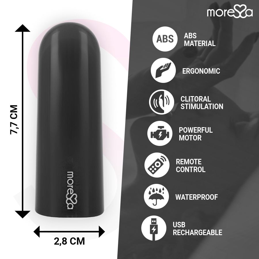 Moressa Nix noir – dimensions 7,7 × 2,8 cm et caractéristiques principales