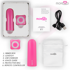 Moressa Nix rose – contenu du coffret avec télécommande câble USB et pochette