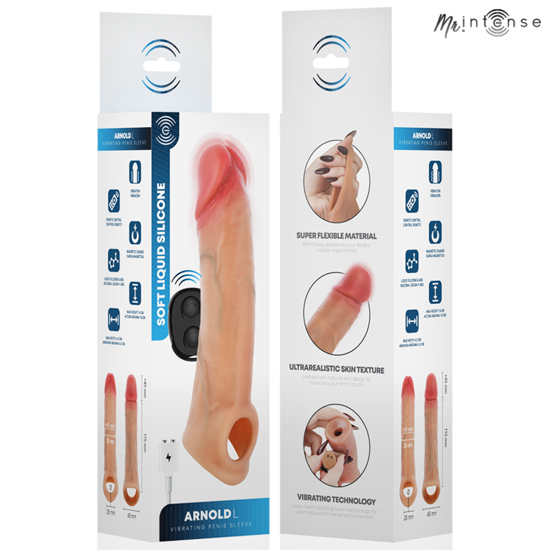Coffret Arnold L Mr Intense gaine vibrante 16 cm avec télécommande