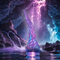Nokken Epic – gode fantasy créature des eaux dans un décor aquatique violet et bleu