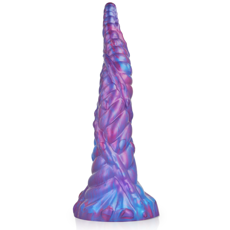 Nokken Epic – gode fantasy violet et bleu en silicone avec base ventouse