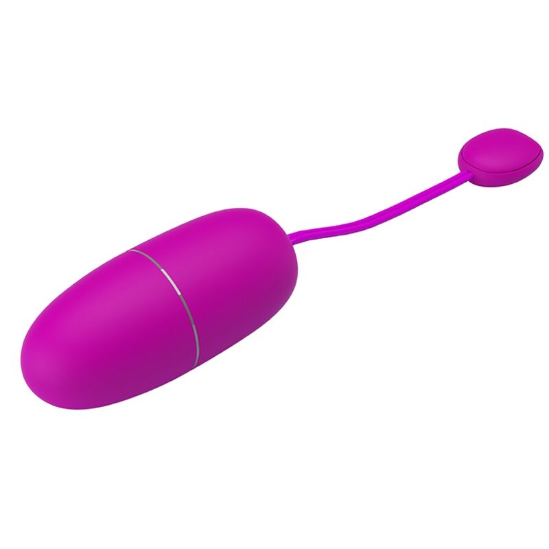 Nymph Pretty Love œuf vibrant violet vue allongée avec cordon flexible