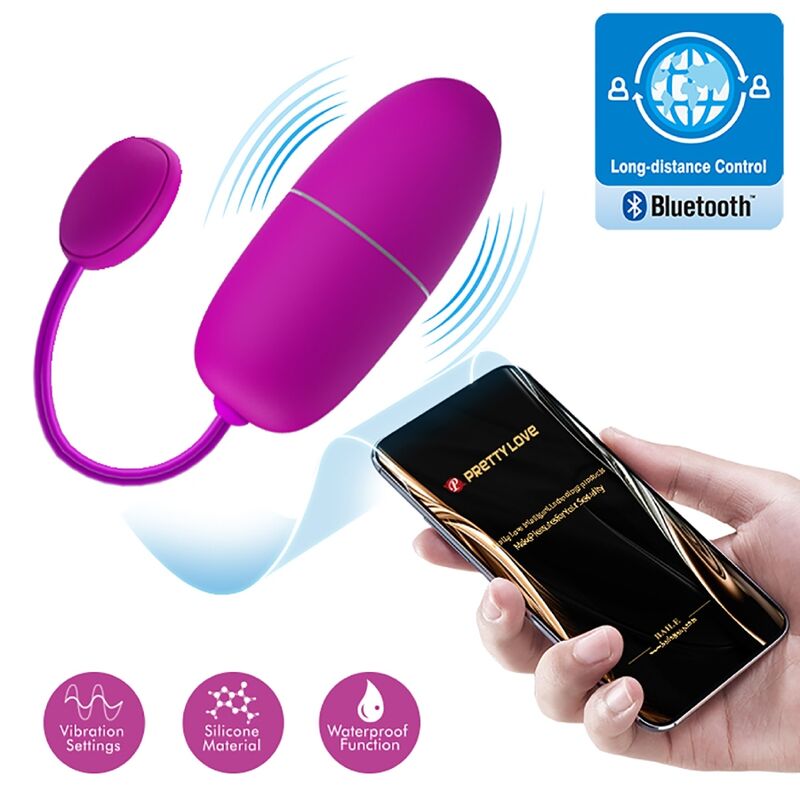 Nymph Pretty Love violet contrôle par application mobile Bluetooth