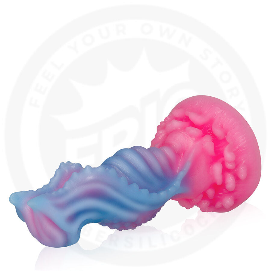 Oceara Dawn Epic – vue horizontale du gode fantasy souple bleu et rose