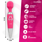 Odilon Moressa dimensions 25 cm et fonctions du vibromasseur rechargeable