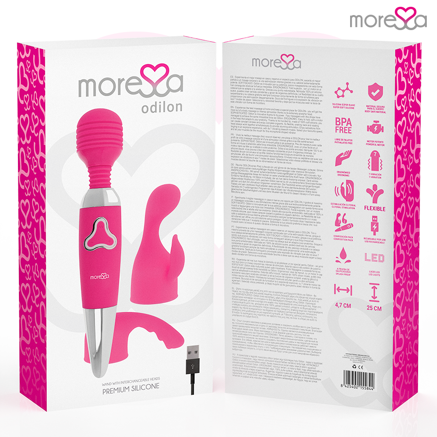 Emballage Odilon Moressa vibromasseur rechargeable face et dos