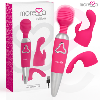 Odilon – Vibromasseur wand rechargeable avec 2 embouts | Moressa