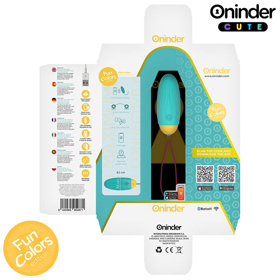 Emballage Oninder Cute avec œuf vibrant connecté et application gratuite