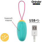 Oninder Cute œuf vibrant en silicone souple rechargeable par USB