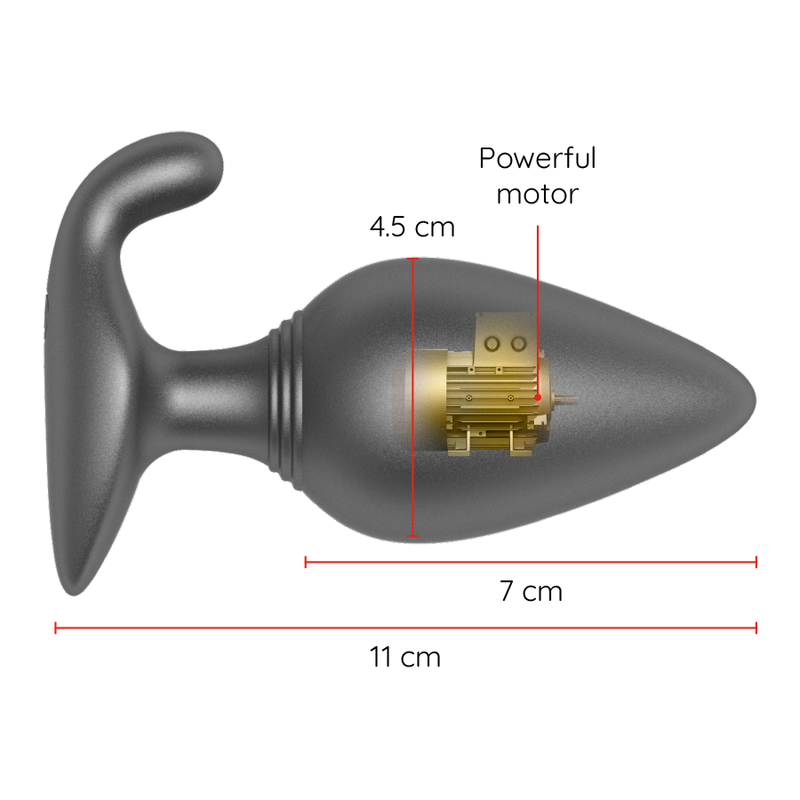 Oninder Rio plug anal vibrant avec dimensions 11 cm et moteur intégré