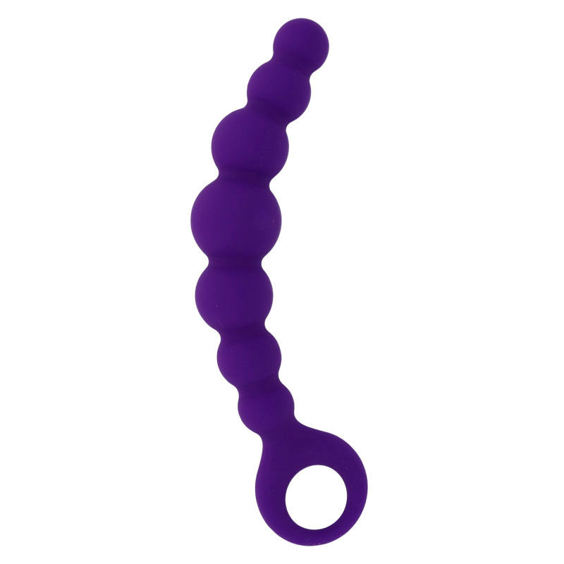 Vue de profil des perles anales Max Intense violettes