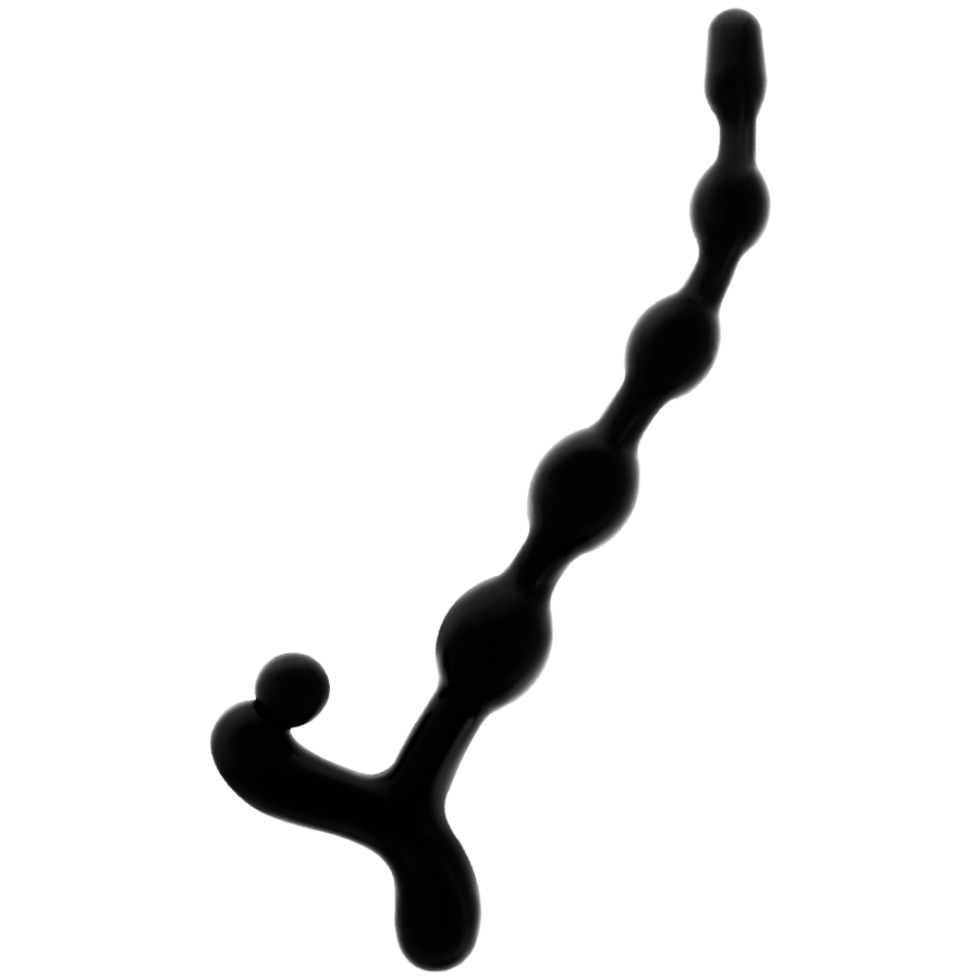 Perles anales souples noires de 22 cm Addicted Toys
