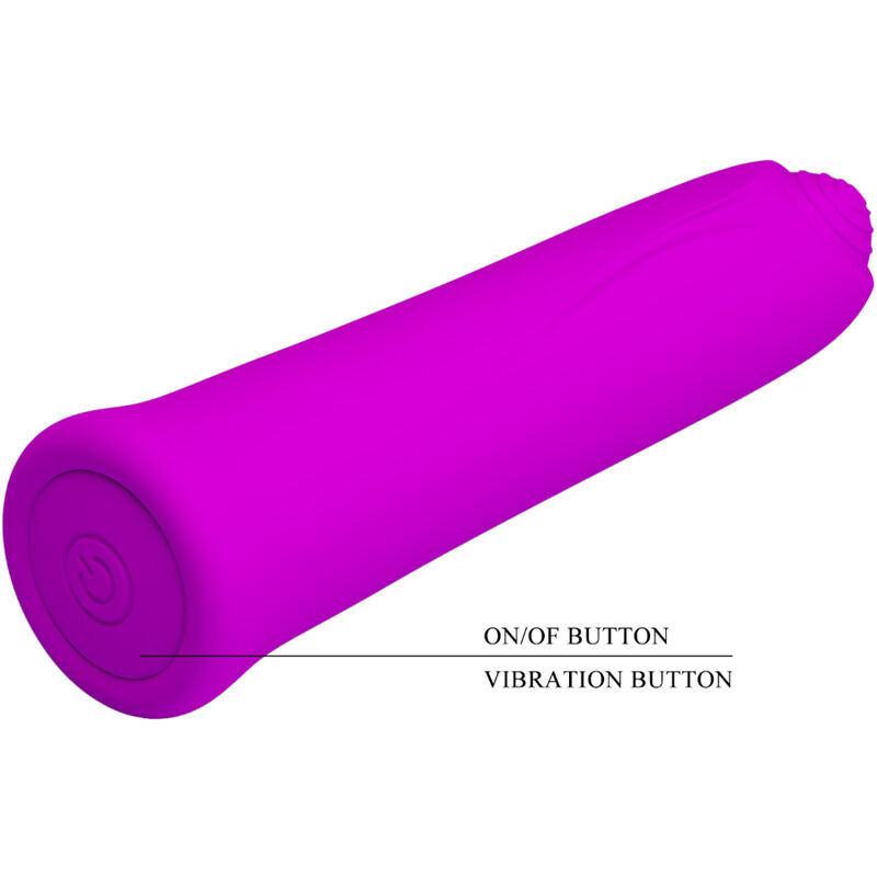 Pretty Love Curtis violet – bouton marche et commande des vibrations