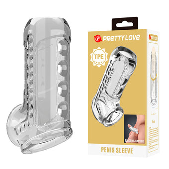 Gaine pénienne texturée transparente | Pretty Love