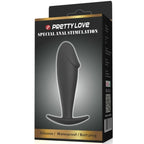Packaging du plug anal Pretty Love noir en silicone waterproof avec base de sécurité