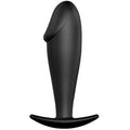 Plug anal noir Pretty Love en silicone souple avec base de sécurité, vue principale