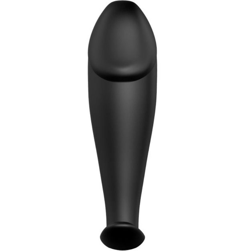 Vue de face du plug anal noir Pretty Love avec embout arrondi et base évasée