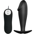 Plug anal vibrant Pretty Love noir avec télécommande filaire