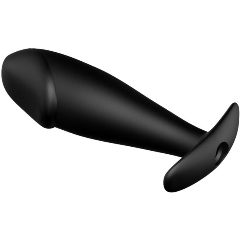 Plug anal vibrant Pretty Love noir vue de profil avec base évasée