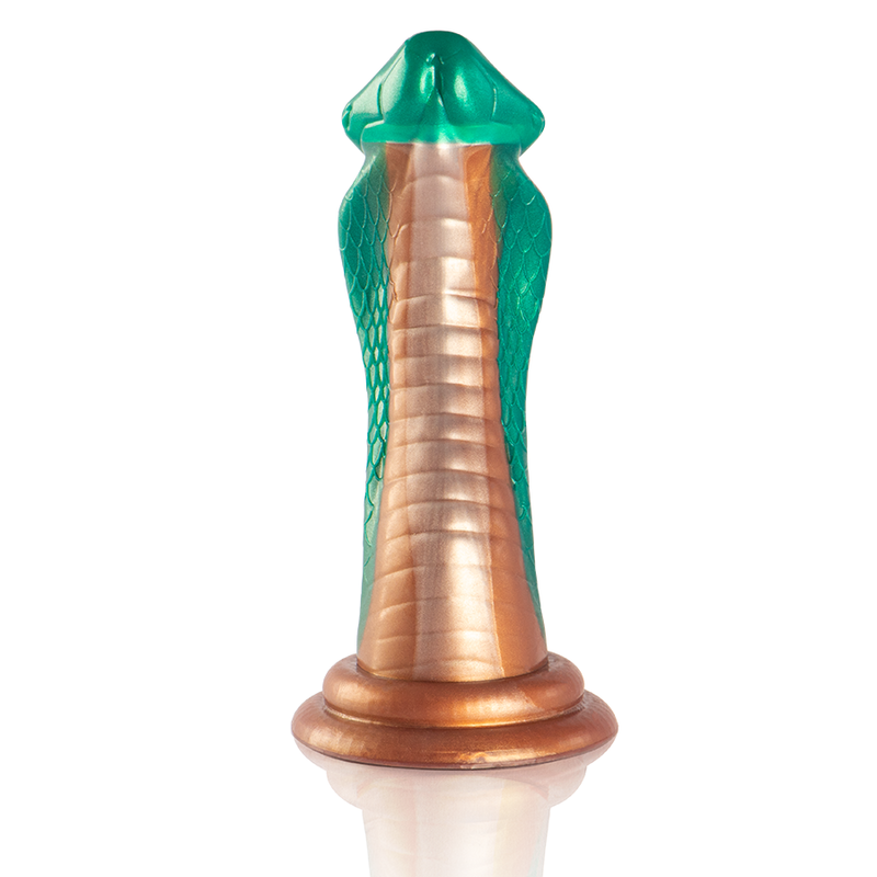 Python Cobra Vert Epic – gode fantasy texturé vert et bronze avec ventouse, vue arrière