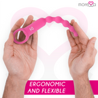 Souplesse et flexibilité des perles anales Ronie Moressa en silicone rose
