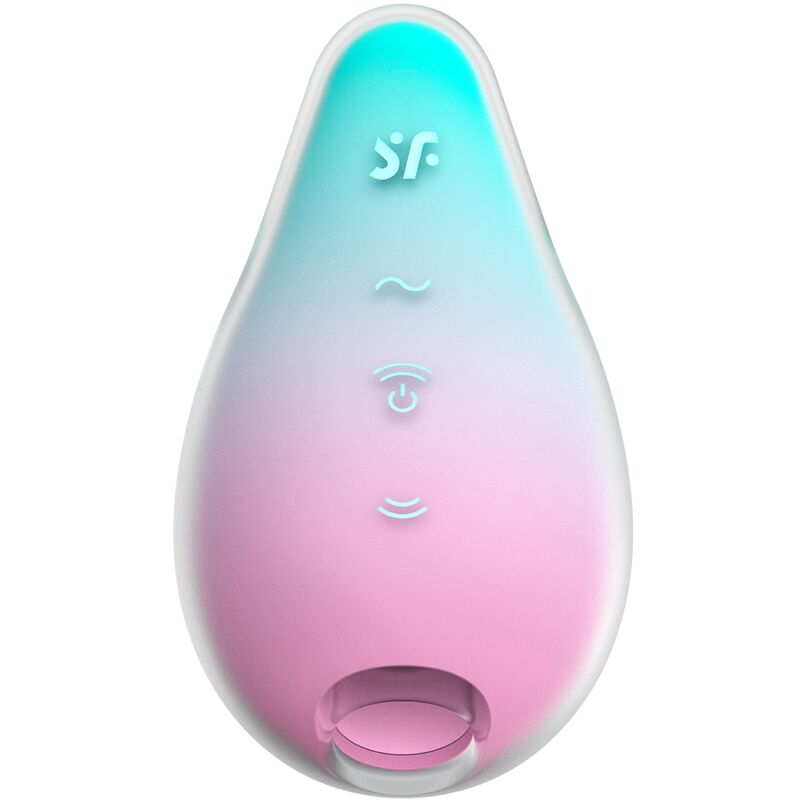 Satisfyer Mermaid Vibes menthe et rose – vue de face avec commandes