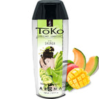 Lubrifiant aromatisé Toko melon mangue 165 ml dans le coffret Baisers Fruités