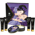 Coffret Shunga Secret Geisha Fruits Exotiques avec cinq miniatures de soin et bougie