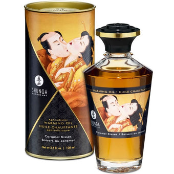Huile de massage chauffante Baisers au Caramel 100 ml – Shunga