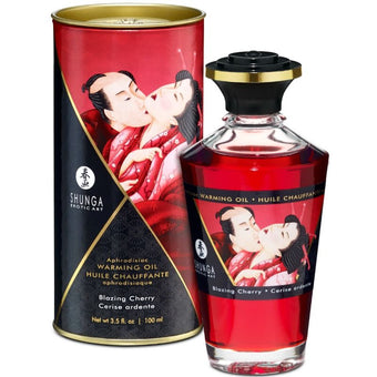 Huile de massage chauffante Cerise Ardente 100 ml – Shunga