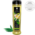 Flacon Shunga Organica huile de massage Thé Vert exotique 240 ml