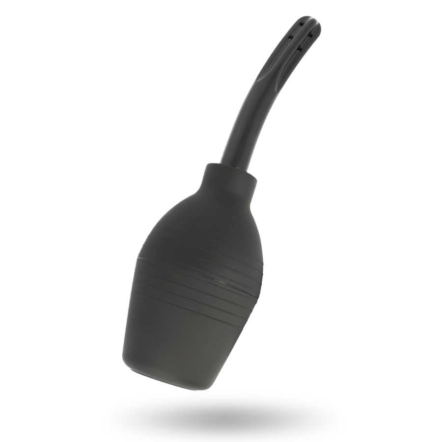 Poire de nettoyage intime Squeeze Clean noir Addicted Toys vue complète