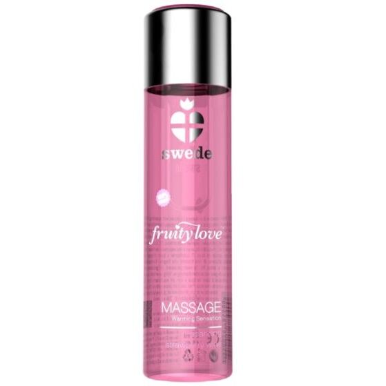 Huile de massage chauffante Swede Fruity Love fraises au champagne 60 ml