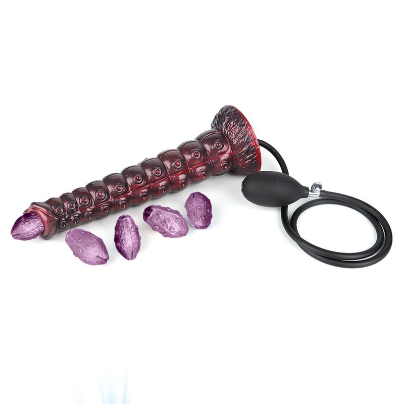 Voidclaw Brute couché avec pompe manuelle et 5 œufs souples en silicone