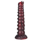 Vue du Voidclaw Brute Power Monsters en silicone violet sombre et noir avec reliefs segmentés et base ventouse