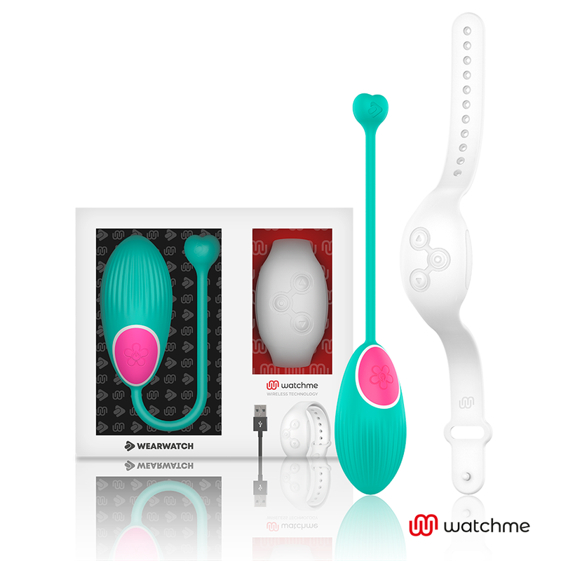 WearWatch Watchme aigue-marine blanc avec coffret œuf vibrant et montre télécommande